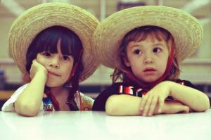 Folklórico me (on the right) with my cousin Maria.